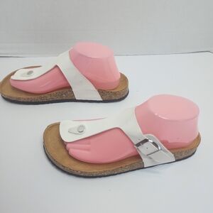Rebel Women White Thong Sandal Slippers Size 8.5